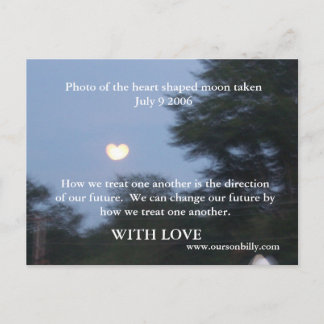 post card with heart shaped moon