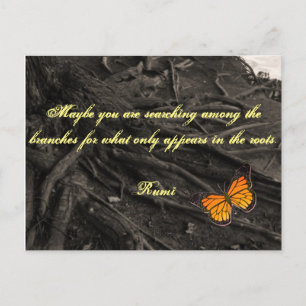 Post Card with quote from Rumi