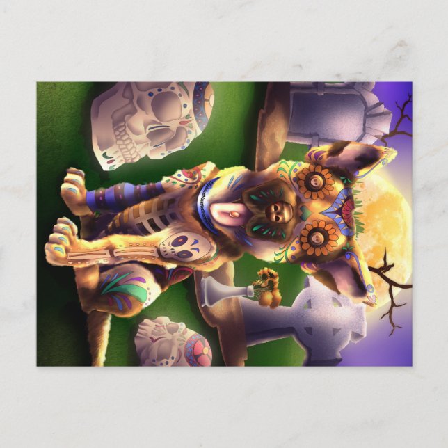 Post Card Wolf Gang The Pup German Sheperd (Front)