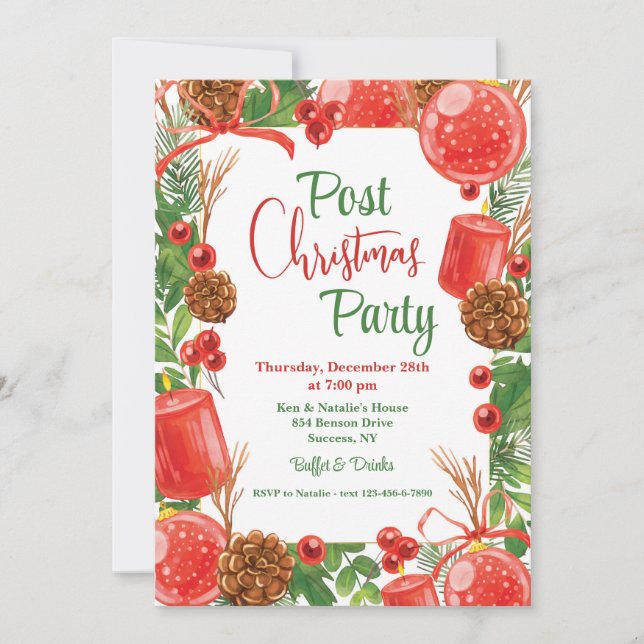 Post Christmas Party Invitation (Front)