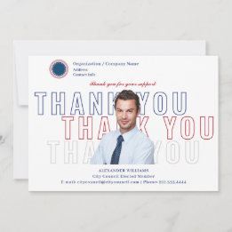 Post-Election Campaign Donors & Volunteers Thank You Card