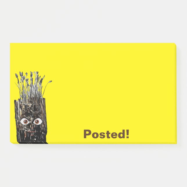Post Grass With Face 10 X 6 Post-it Notes (Front)