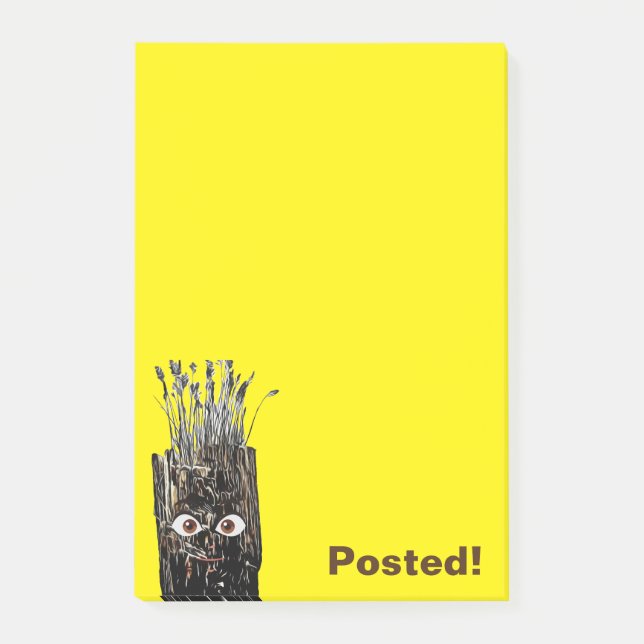 Post Grass With Face 4 X 6 Post-it Notes (Front)