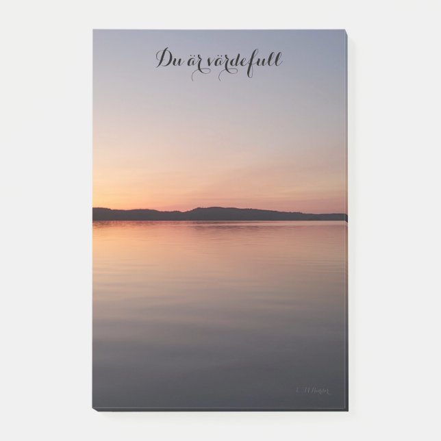 Post it block with sunset post-it notes (Front)