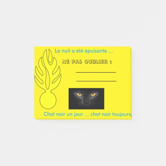 Post it chat black! Hard Night Post-it Notes (Front)