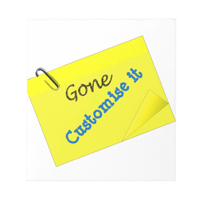 Post it humour funny yellow sticky notepad (Front)