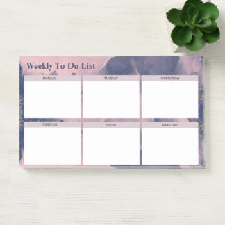 Post-it® Modern Watercolor Weekly To Do List Post-it Notes