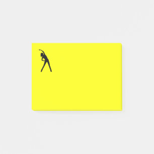 Post It Note with Stretching Lady