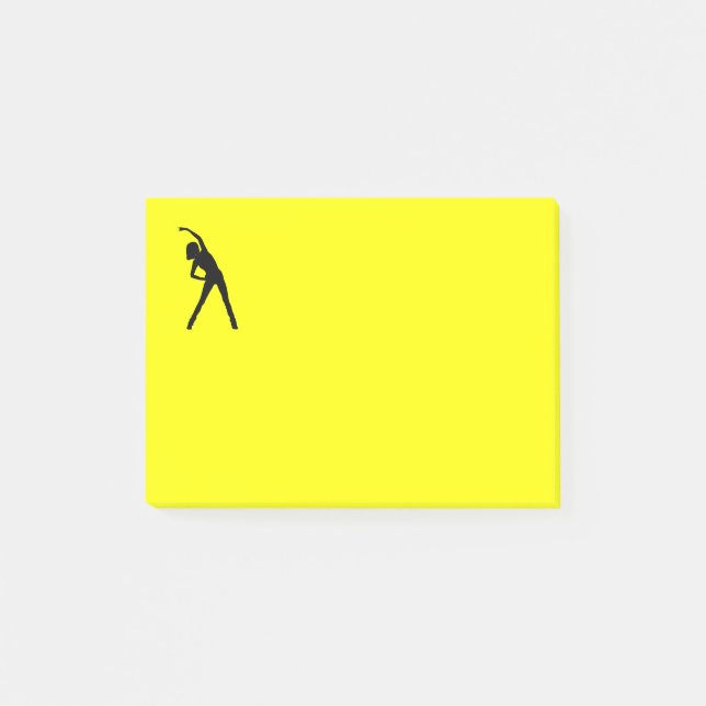 Post It Note with Stretching Lady (Front)
