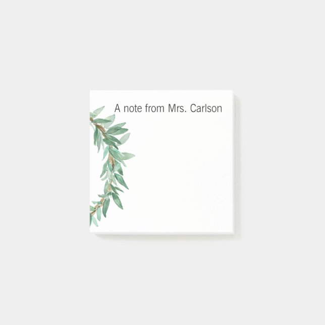 Post it note with wreath (Front)