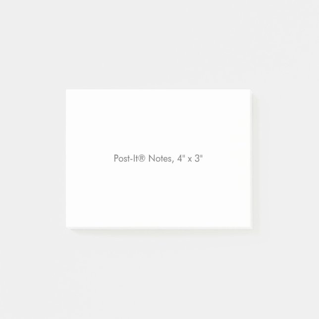 Post-It® Notes, 4" x 3" Post-it Notes (Front)