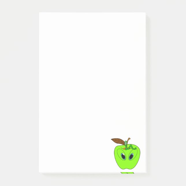 Post-it Notes Apple Worm Teacher (Front)
