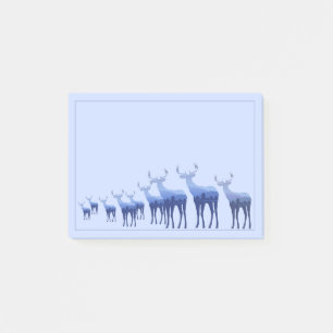 Post-it-Notes-Blue Deer Post-it Notes