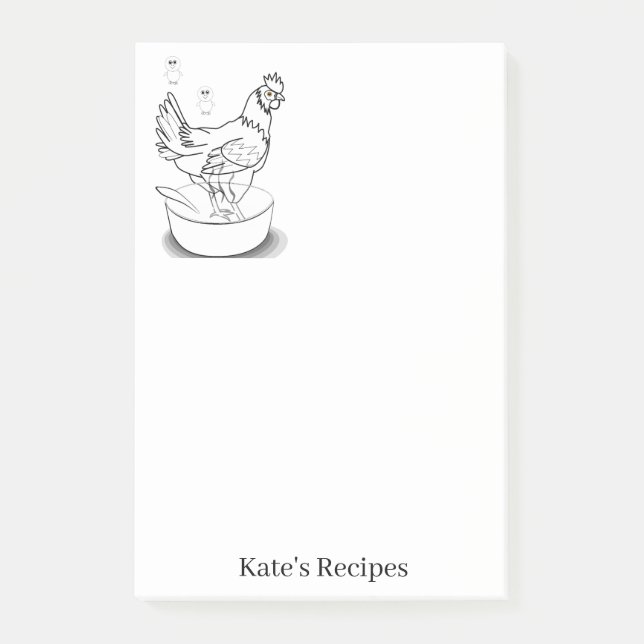 Post-it Notes Colouring Chickens (Front)