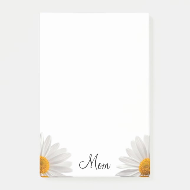 Post-it Notes Floral White Daisy (Front)