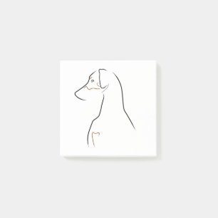 Post-It Notes - Natural Eared Line Art