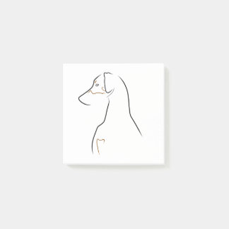 Post-It Notes - Natural Eared Line Art