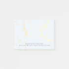 Post It Notes Notepad - Blue & Gold Marble