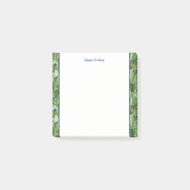 Post it Notes-Peacock Feathers Notes (Front)