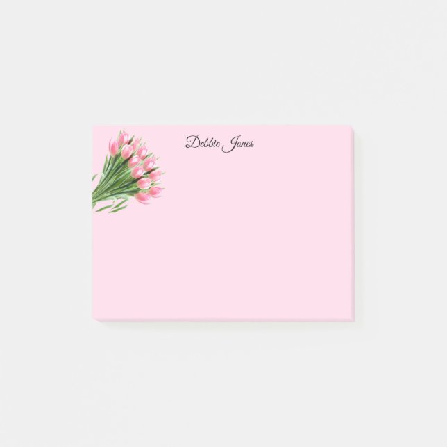 Post-it-Notes-Pink Tulips Post-it Notes (Front)