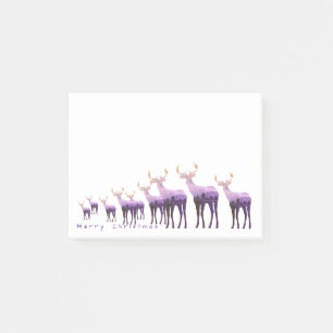 Post-it-Notes-Purple Tones Deer Merry Christmas Post-it Notes