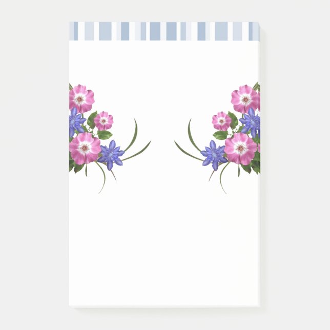 Post-it Notes Stripe Floral (Front)