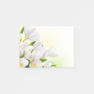 Post-it-Notes-White Tulips Post-it Notes