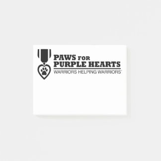 Post-it® Notes - White w Black Logo