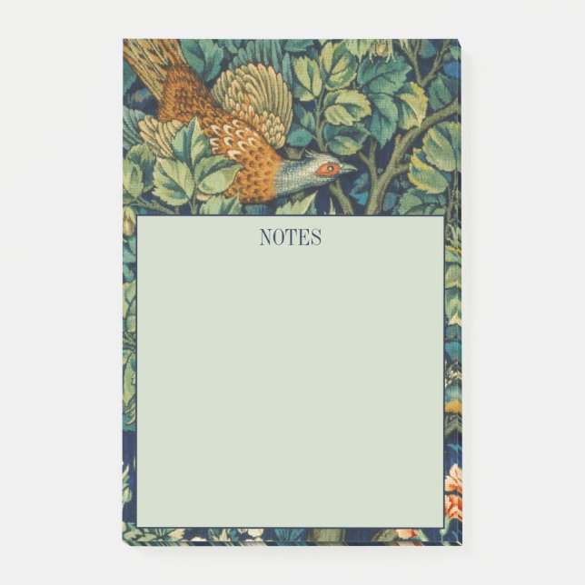 POST-IT NOTES WILLIAM MORRIS "PHEASANT" DESIGN (Front)