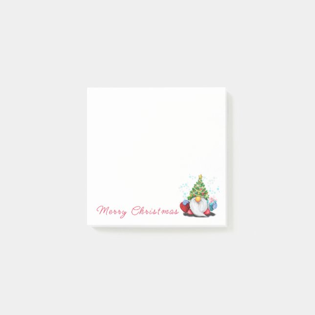 Post-it® Notes with Christmas Gnome (Front)