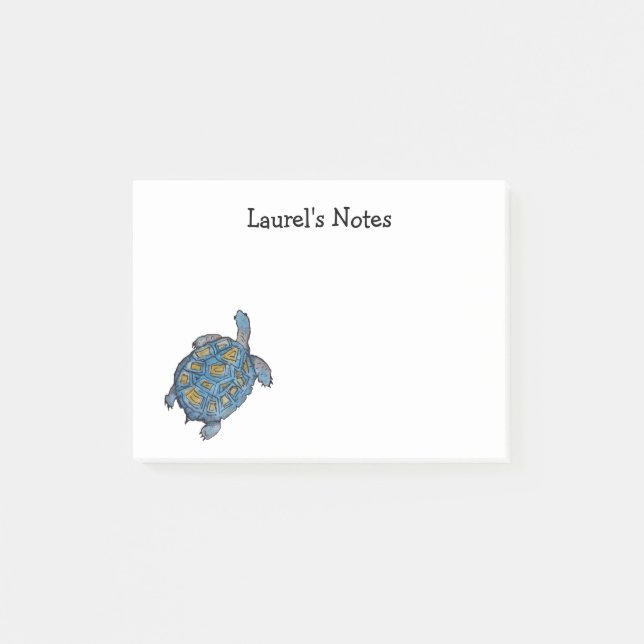 Post it Notes with Desert Tortoise (Front)