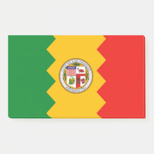 Post-it Notes with flag of Los Angeles, USA
