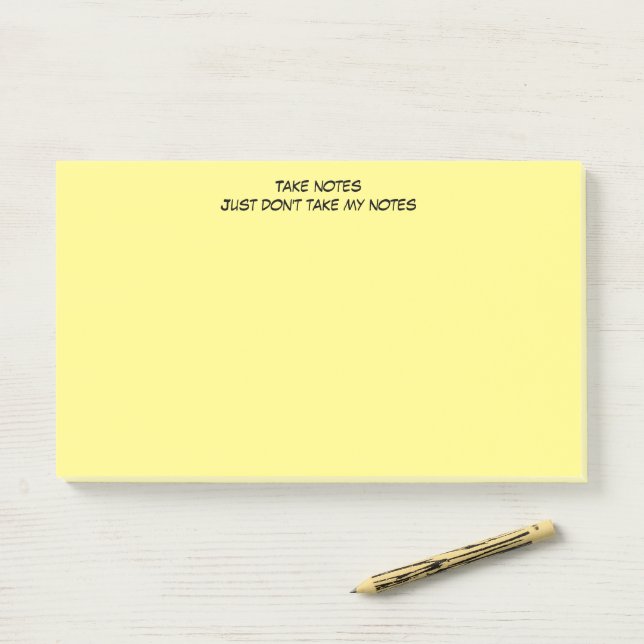 Post-It Notes with Humourous Warning Message (On Desk)
