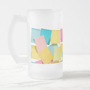 Post It, Post Me Frosted Glass Beer Mug