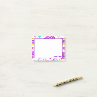 Post-it® Retro Vintage Good Vibes Cassettes Post-it Notes