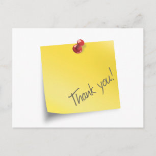 Post it Thank You Postcard