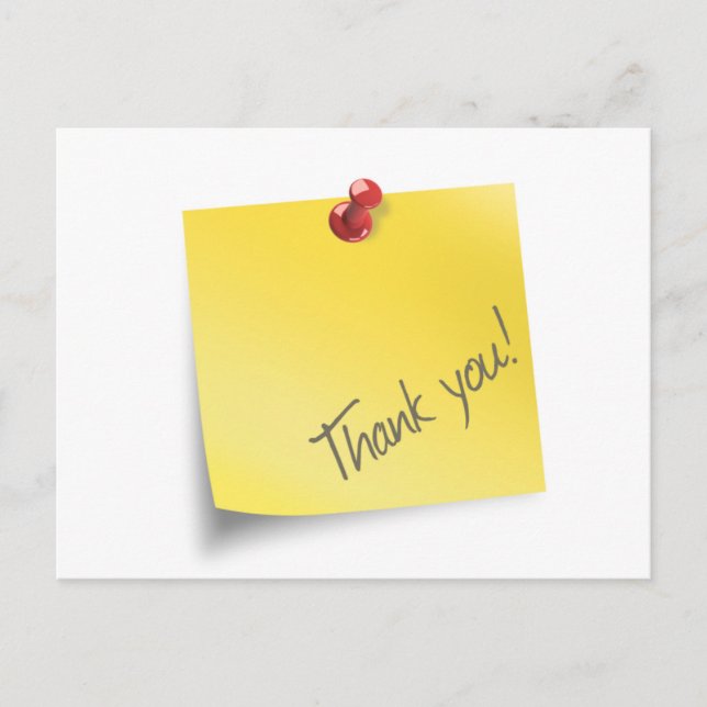 Post it Thank You Postcard (Front)