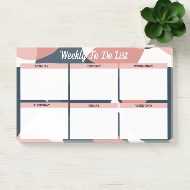 Post-it® Weekly To Do List Modern Minimalist  Post-it Notes (Office)