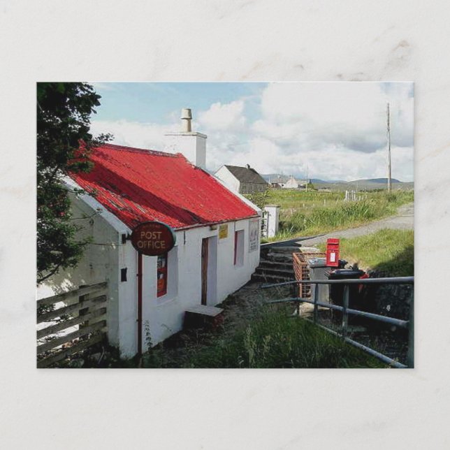 Post Office, Balallan, Isle of Lewis, Scotland Postcard (Front)
