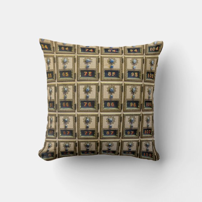Post Office Combination Lock Boxes Cushion (Front)