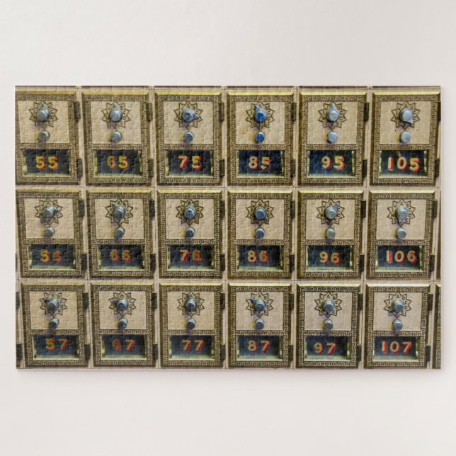 Post Office Combination Lock Boxes Jigsaw Puzzle (Horizontal)