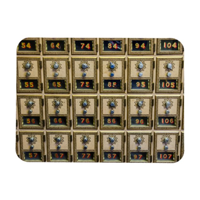 Post Office Combination Lock Boxes Postcard Magnet (Horizontal)