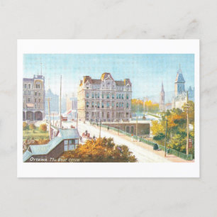 Post Office in Ottawa Vintage Postcard