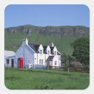 Post Office, Linicro, Isle of Skye, Highlands, Square Sticker