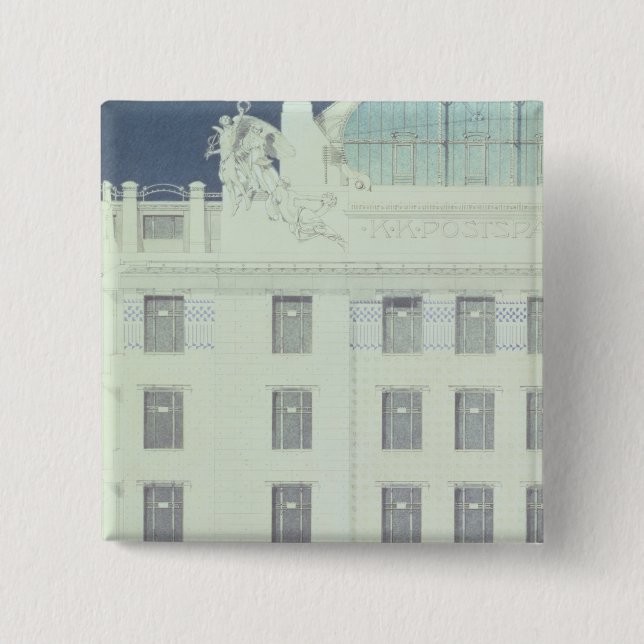 Post Office Savings Bank, Vienna 15 Cm Square Badge (Front)