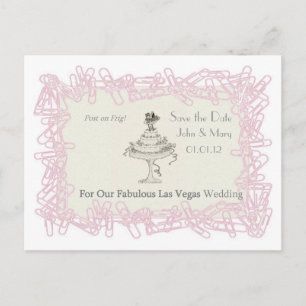 POST ON FRIG REMINDER! Save the Date for Las Vegas Announcement Postcard
