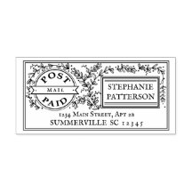 Post Paid Floral Postal Elegant Return Address