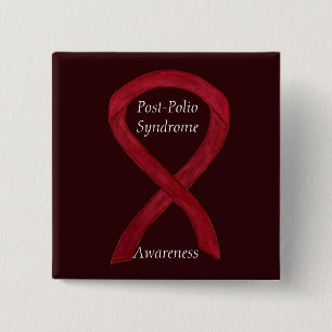Post-Polio Syndrome Awareness Ribbon Custom Pins