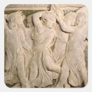 Post-restoration panel No.II from the exterior pul Square Sticker