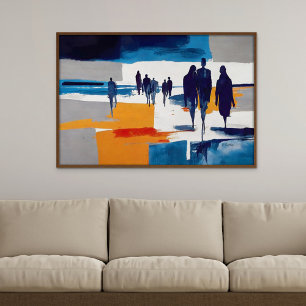 Post-Storm Wanderers – Abstract Figures Canvas Print